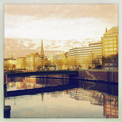 Blick auf den Zollkanal und den Wandrahmsteg, Deutschland, Hamburg, Speicherstadt - SEF000266