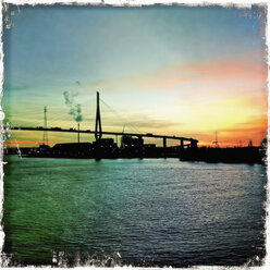 Koehlbrand bridge crossing the river Elbe, Germany, Hamburg - SEF000323