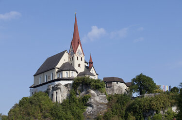 Austria,Vorarlberg, Rankweil, View of Fortified Liebfrauenbergkirche - WW003154