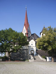 Austria,Vorarlberg, Rankweil, View of Fortified Liebfrauenbergkirche - WW003156