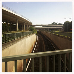 Subway tracks at Frankfurter Ring, Munich, Bavaria, Germany - GSF000569