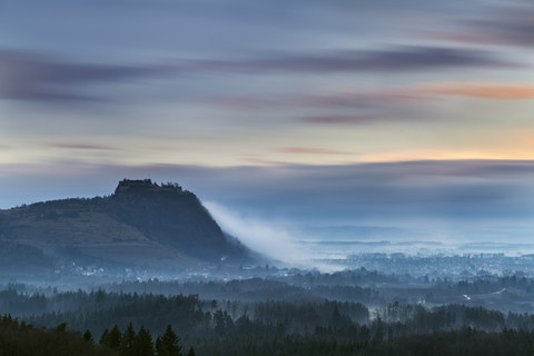 Germany, Baden-Wuerttemberg, Constance distrikt, Hegau, Hohentwiel and Castle Ruin stock photo