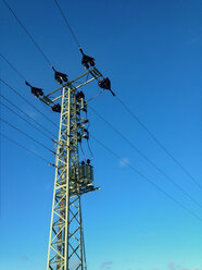 Power pole in rural area, North Rhine-Westphalia, Germany - ONF000276