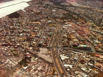 Aerial photo, view from the airplane, Quito, Ecuador - ONF000354