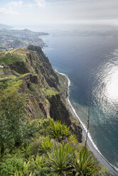 Portugal, Madeira, Cabo Girao, view to Funchal - HLF000356