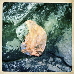 Plastic bag on the Beach, Puntinak, Brac, Croatia - DISF000306