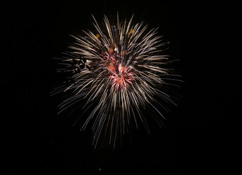 Feuerwerk am schwarzen Himmel - SLF000243