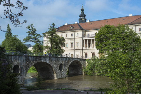Deutschland, Thüringen, Weimar, Stadtschloss, Sternbrücke, Brücke über die Ilm, lizenzfreies Stockfoto