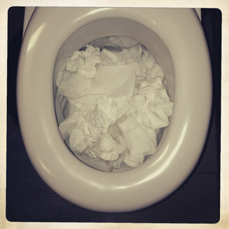 Überlauf, Verstopfung, Toilette, Toilettenpapier - GSF000685