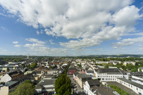 Deutschland, Neuwied, Blick auf die Stadt von oben - PAF000255