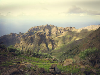 Blick auf die Berge bei Taguluche, La Gomera, Spanien - DISF000376