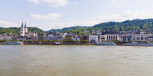 Deutschland, Rheinland-Pfalz, Ansicht von Boppard, Altstadt am Rhein - WDF002169