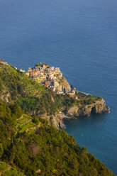 Italien, Ligurien, Cinque Terre, Blick auf das Fischerdorf Manarola - AMF001632