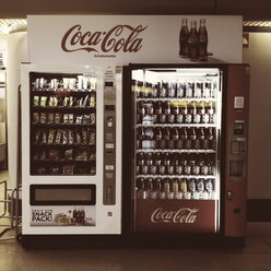 Drinks and candy vending machines. Berlin Tegel, Germany airport. - ZMF000101