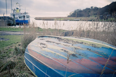 Germany, Mecklenburg-Western Pomerania, Ruegen, Boats in Moritzdorf - MJF000684