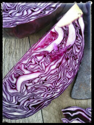 Rotkohl, hölzerner Hintergrund - CSF020632