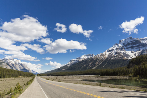 Kanada, Alberta, Jasper National Park, Banff National Park, Icefields Parkway, lizenzfreies Stockfoto