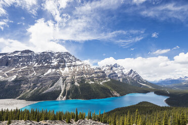 Canada, Alberta, Banff National Park, Peyto Lake seen from Bow Summit - FO005722