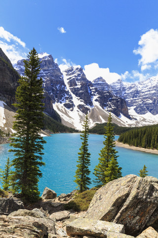 Kanada, Alberta, Banff National Park, Moraine Lake, lizenzfreies Stockfoto