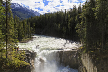 Kanada, Alberta, Jasper National Park, Sunwapta Falls, Sunwapta River - FOF005743
