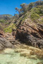 Australien, Seal Rocks, Felsen, Meer und Bäume - FBF000184