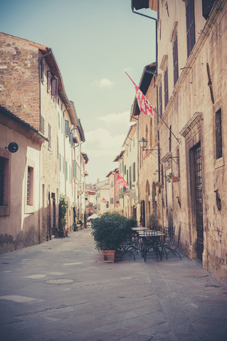 Italien, Toskana, San Quirico d'Orcia, lizenzfreies Stockfoto
