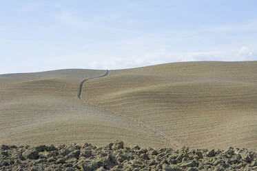 Italy, Tuscany, Val d'Orcia, Plowed field - MJF000852