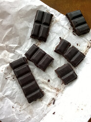 homemade chocolate on waxed paper - MYF000149