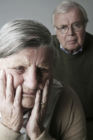 Porträt eines älteren Paares, Nahaufnahme, lizenzfreies Stockfoto