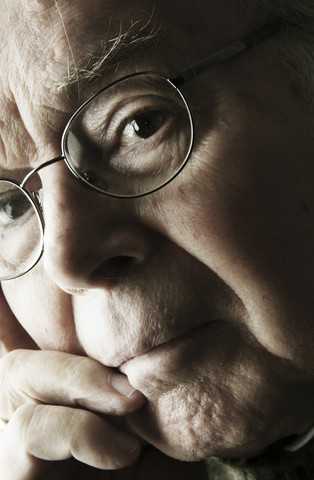 Portrait of senior man, close-up stock photo