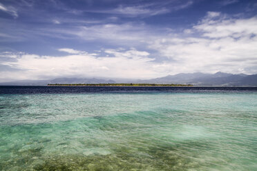 Indonesia, Lombok, Isle Gili Air, View from beach of Isle Gili Mono to Isle Gili Air - KRP000218