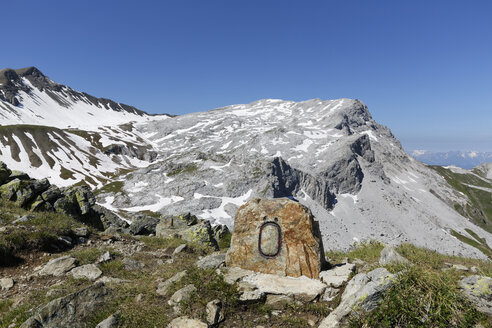 Österreich, Vorarlberg, Berg Ratschenfluh in der Madrisa-Gruppe, Blick in die Schweiz - SIEF005039