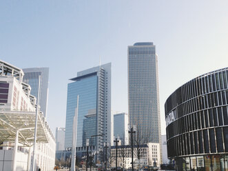 Skyline Plaza, Castor und Pollux, und Tower 185 in Frankfurt, Deutschland - MSF003205