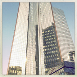 High-rise towers of the Deutsche Bank in Frankfurt (German bank), Frankfurt, Hesse, Germany - MSF003221