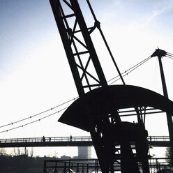 Old harbour crane, Frankfurt, Hesse, Germany - MSF003239