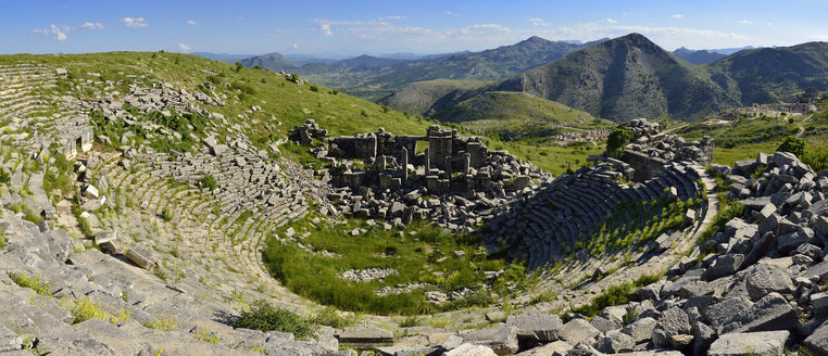 Türkei, Provinz Antalya, Taurusgebirge, Pisidien, antikes Theater an der archäologischen Stätte von Sagalassos - ES000980