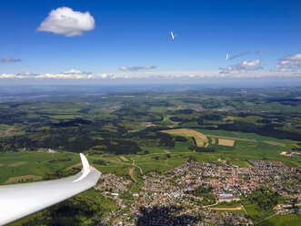 Wing, gliders, at Burladingen, Swabian Alb, Baden-Wuerttemberg, Germany - WDF002291