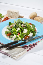 Feldsalat mit Bio-Tofu, Tomaten und Balsamico - MAEF007806