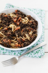 Whole grain spaghetti with tomato and lentils - EVGF000361
