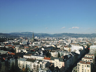 Blick vom Wissensturm auf die Stadt Linz, Linz, Oberösterreich, Österreich - MSF003316