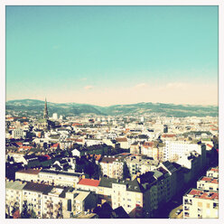 Blick auf die Stadt Linz vom Wissensturm, Linz, Oberösterreich, Österreich - MSF003317