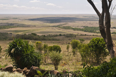 Afrika, Kenia, Blick von der Mara Serena Safari Lodge im Maasai Mara National Reserve - CB000300