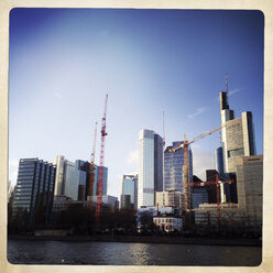 Skyline Frankfurt city from other banks of the Main, Frankfurt, Germany - ZMF000240