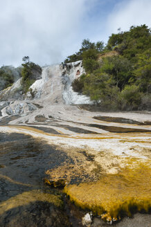 Neuseeland, Nordinsel, Bay of Plenty, Orakei Korako, Sinterterrasse - JB000038