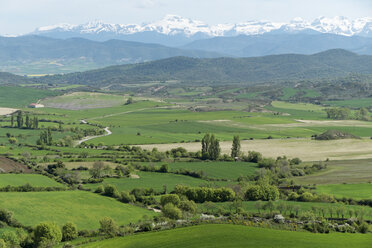 Spain, Fields and Pyrenees - LAF000625