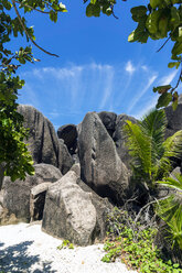 Seychellen, La Digue, Felsformationen am Point Source d'Argent - WEF000008