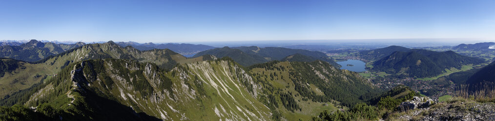 Deutschland, Oberbayern, Panoramablick von Brecherspitz über das Mangfallgebirge - SIEF005069