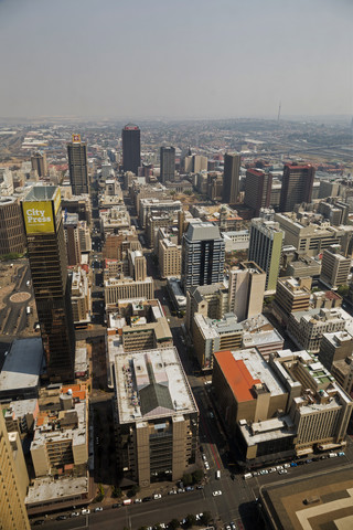 Südafrika, Johannesburg, Überblick über das Stadtzentrum, lizenzfreies Stockfoto