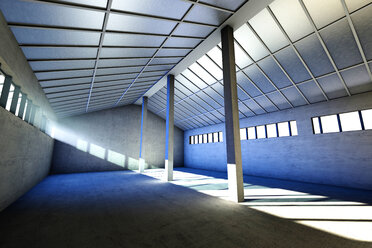 Architecture visualization of an empty industrial building, 3D Rendering - SPCF000015