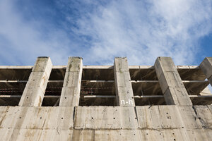 Deutschland, Nordrhein-Westfalen, Düsseldorf, Teil der Fassade eines Hochbunkers - VI000233